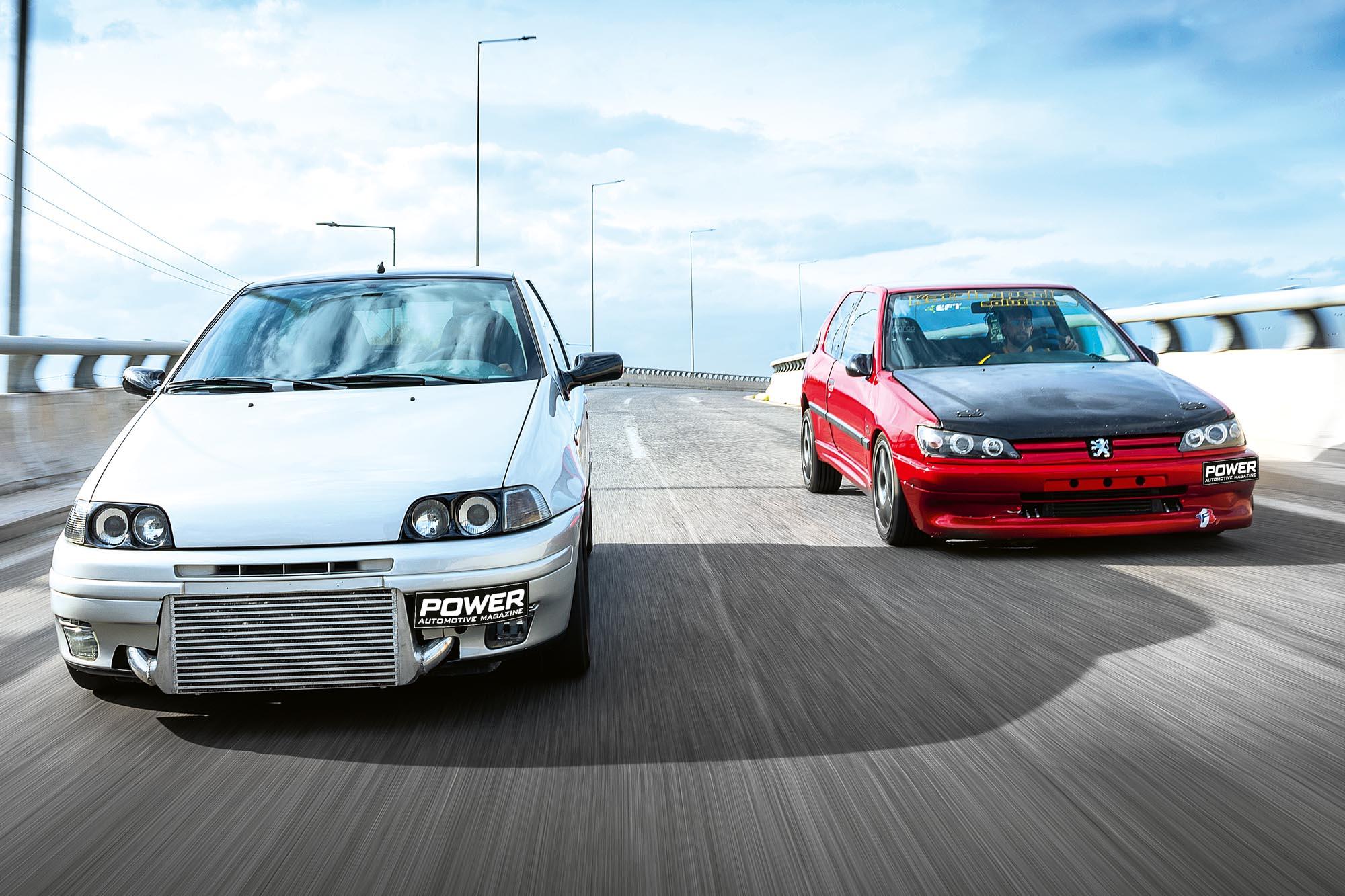 Power Tests  Fiat Punto GT 1.6 16v 504Ps & Peugeot 306 1.6 Turbo 523Ps 