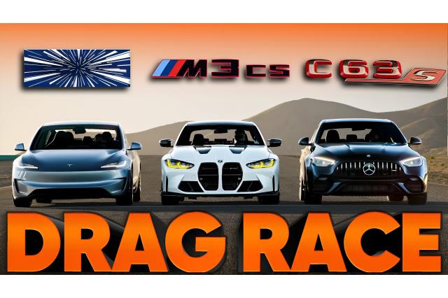 Tesla Model 3 Performance εναντίον BMW M3 CS και Mercedes-Amg C63 S E Performance