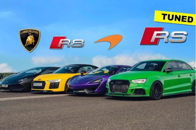 Τι μπορεί να κάνει ένα βελτιωμένο Audi RS3 εναντίον 3 Supercars;