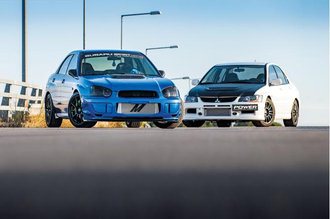 Mitsubishi Lancer EVO IX 542Ps vs Subaru Impreza WRX 601Ps