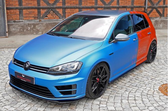 VW Golf R με Barracuda Dragoon, KW Variant 3 και δίχρωμο αμάξωμα 