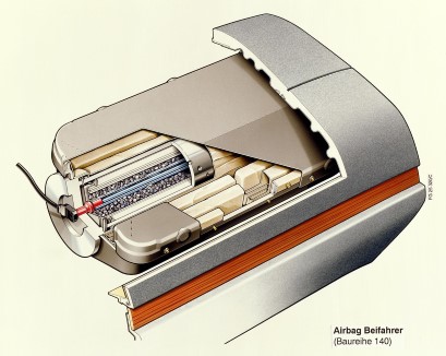 Τομή αερόσακου συνοδηγού: το μπλε-κόκκινο κάνει το μπουμ...