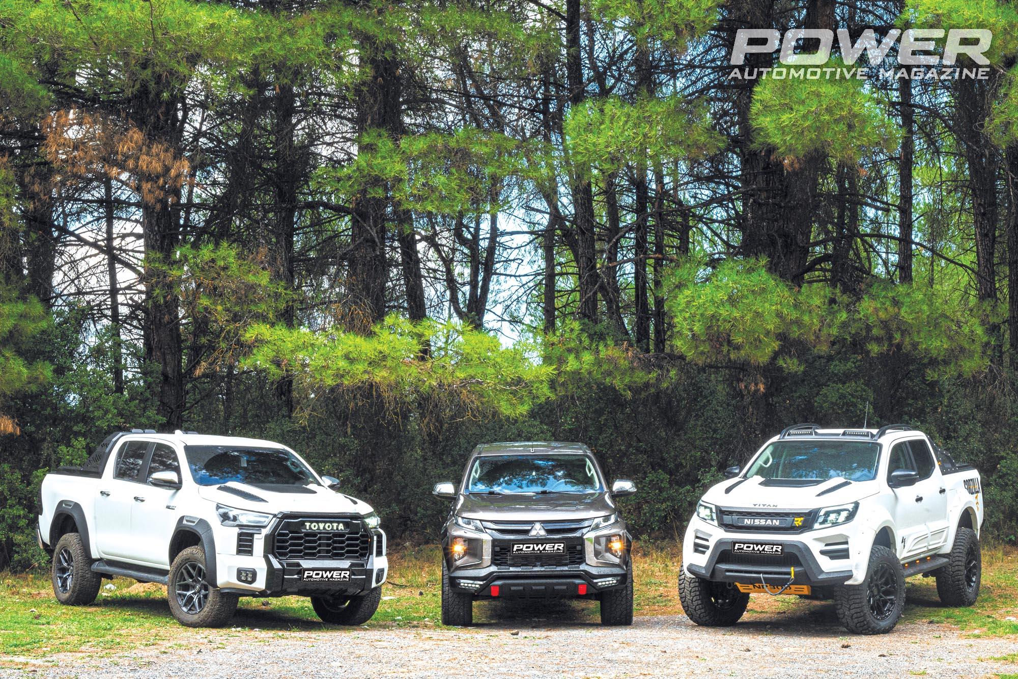 Nissan Navara 2,3lt DCi 182Ps / Toyota Hilux 2,4lt D-4D Cruiser 150Ps / Mitsubishi L200 Club Cab 2,2lt DI-D 150Ps 