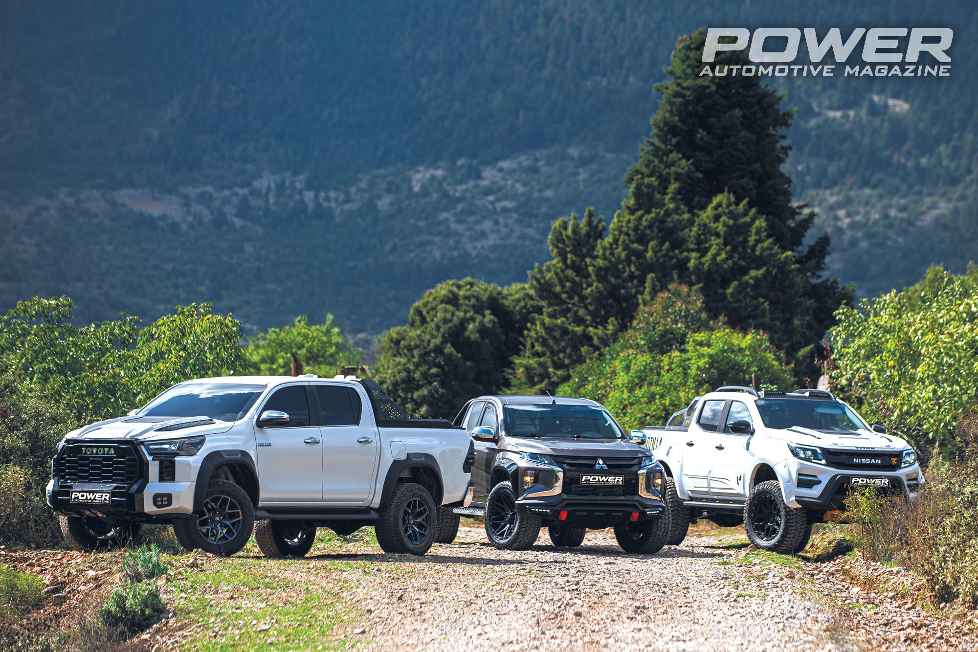 Nissan Navara 2,3lt DCi 182Ps / Toyota Hilux 2,4lt D-4D Cruiser 150Ps / Mitsubishi L200 Club Cab 2,2lt DI-D 150Ps 